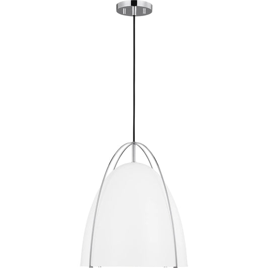 Norman White Large One Light Pendant by Visual Comfort & Co.. Made from steel in a unique style.