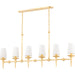 Torch Linear Chandelier by Hudson Valley. Made from steel in a traditional style.