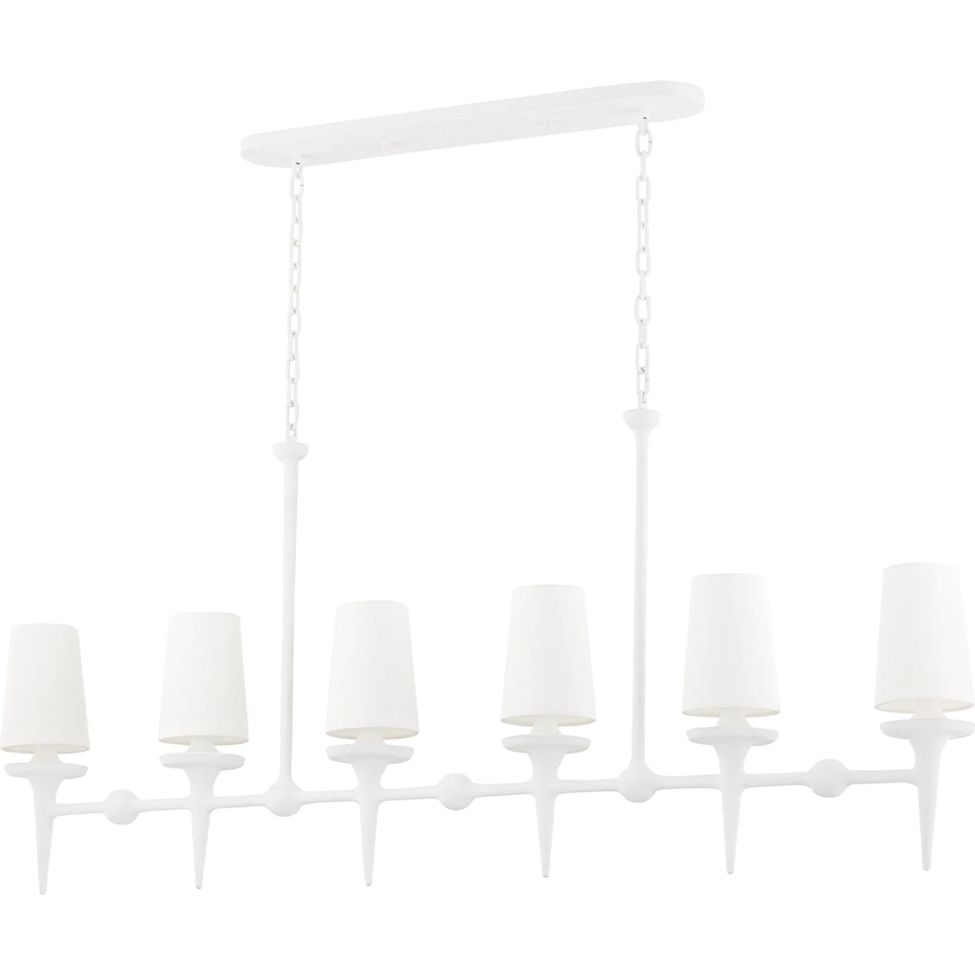 Torch Linear Chandelier by Hudson Valley. Made from steel in a traditional style.