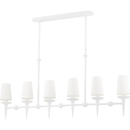 Torch Linear Chandelier by Hudson Valley. Made from steel in a traditional style.