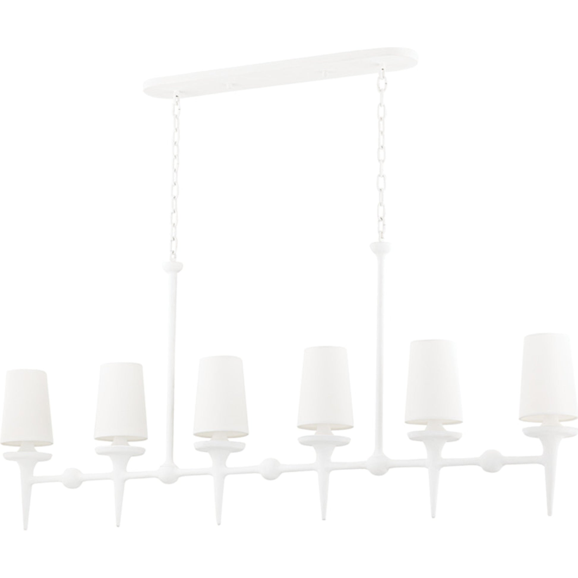 Torch Linear Chandelier by Hudson Valley. Made from steel in a traditional style.