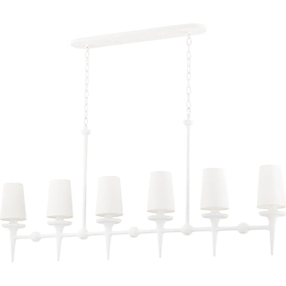 Torch Linear Chandelier by Hudson Valley. Made from steel in a traditional style.
