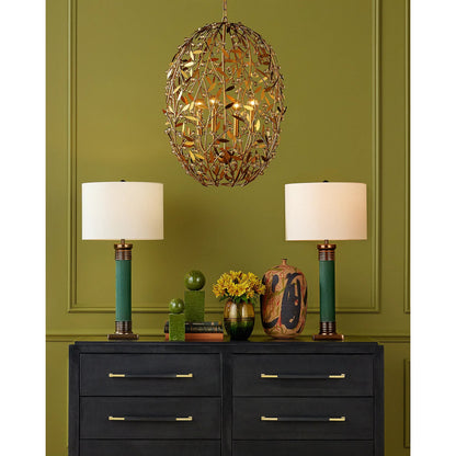 Tapio Vase Set by Currey and Company in aqua blue, amber, green. Made from glass in a eclectic & global style.