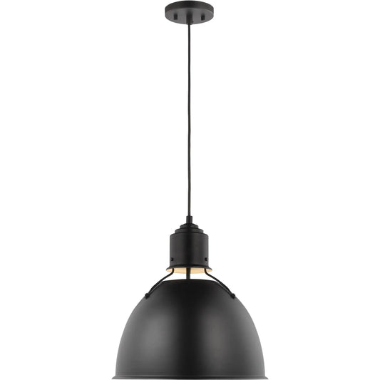 Huey One Light Medium Pendant by Visual Comfort & Co.. Made from steel in a transitional style.