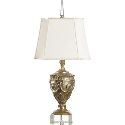 Athena Lamp by Wildwood in champagne, clear. Made from misc* in a traditional style.