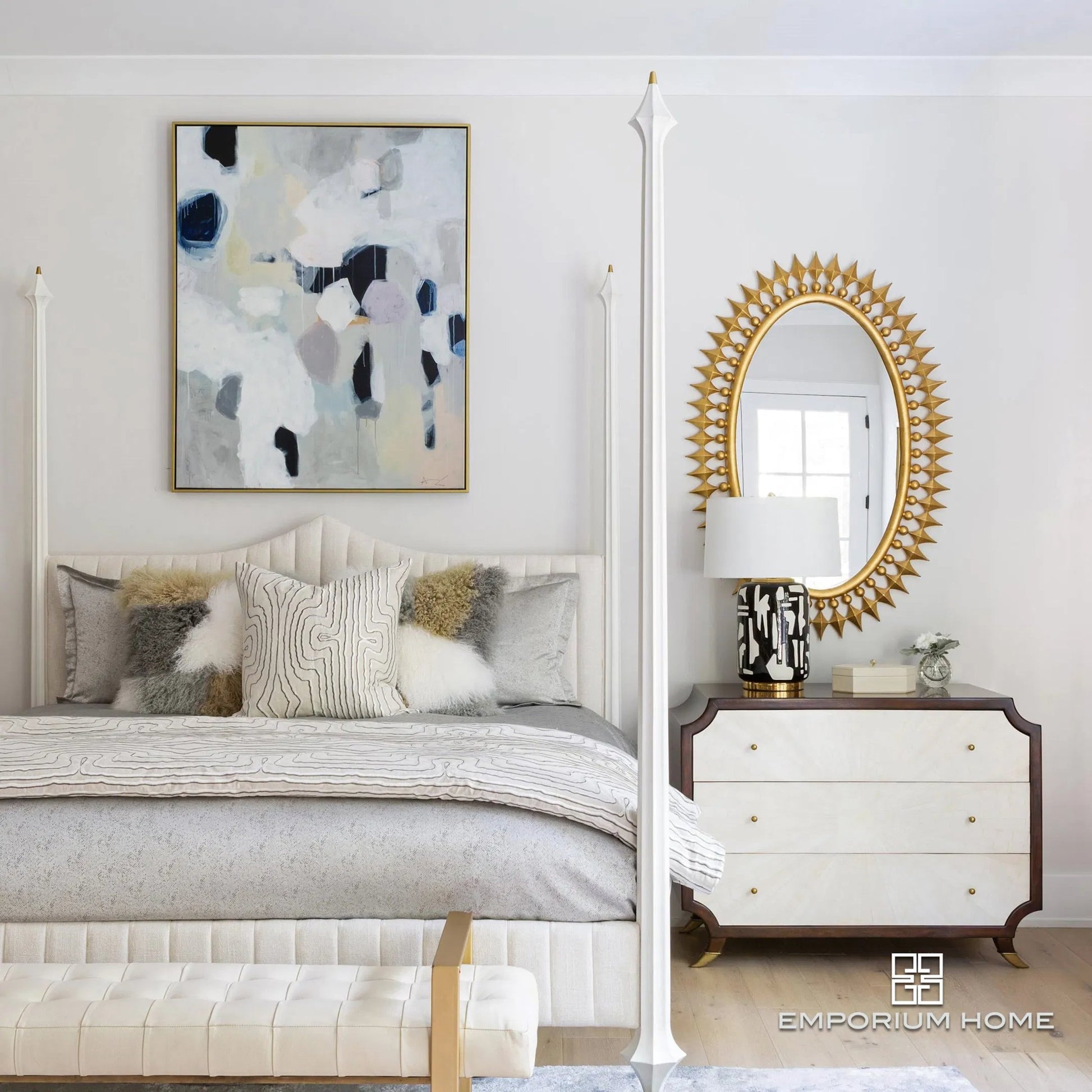 Cashmere Art Canvas I by Global Views. Made from canvas, frame is polyethylene in a eclectic & global style.