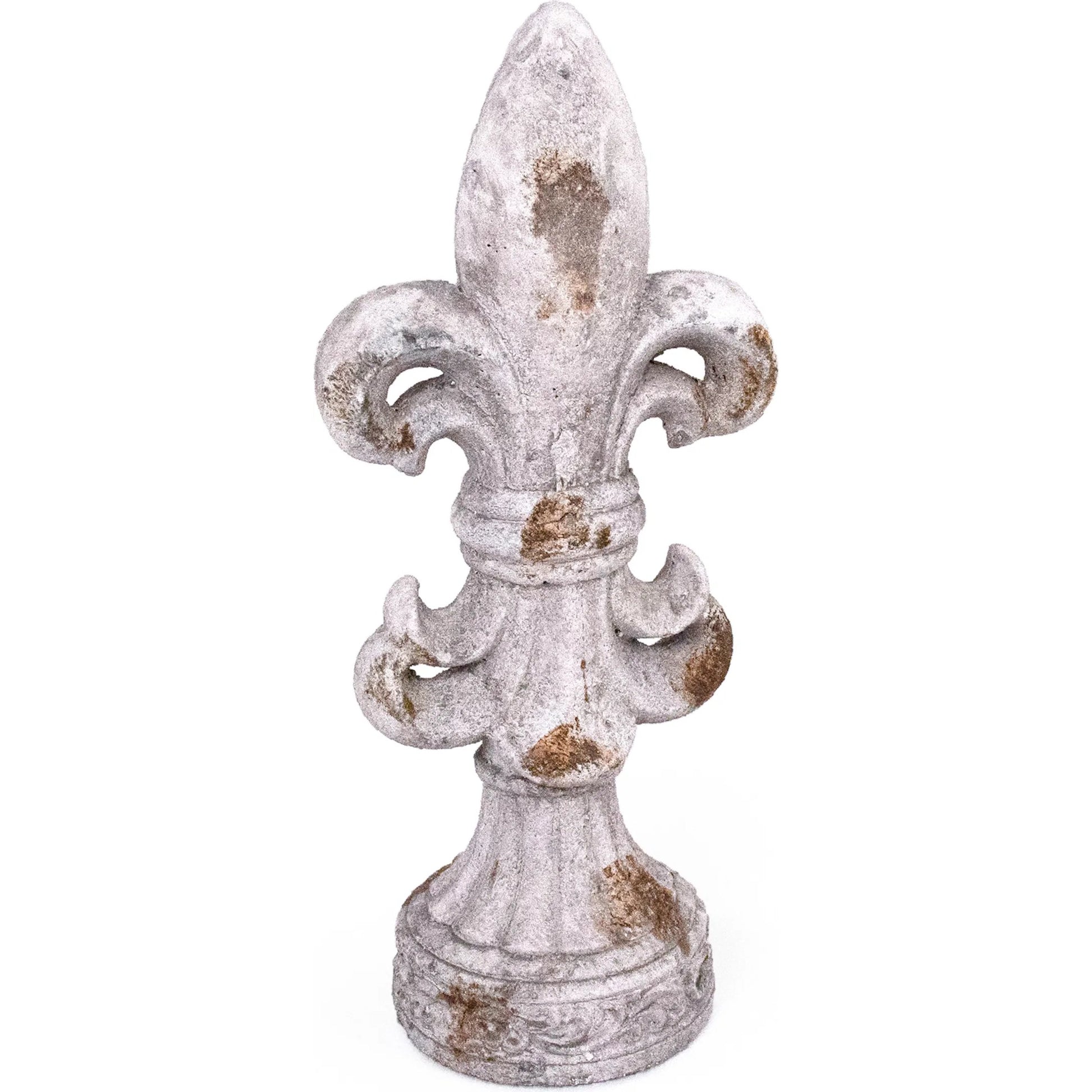Accent Decor by Zentique in distressed light grey. Made from stoneware in a unique style.