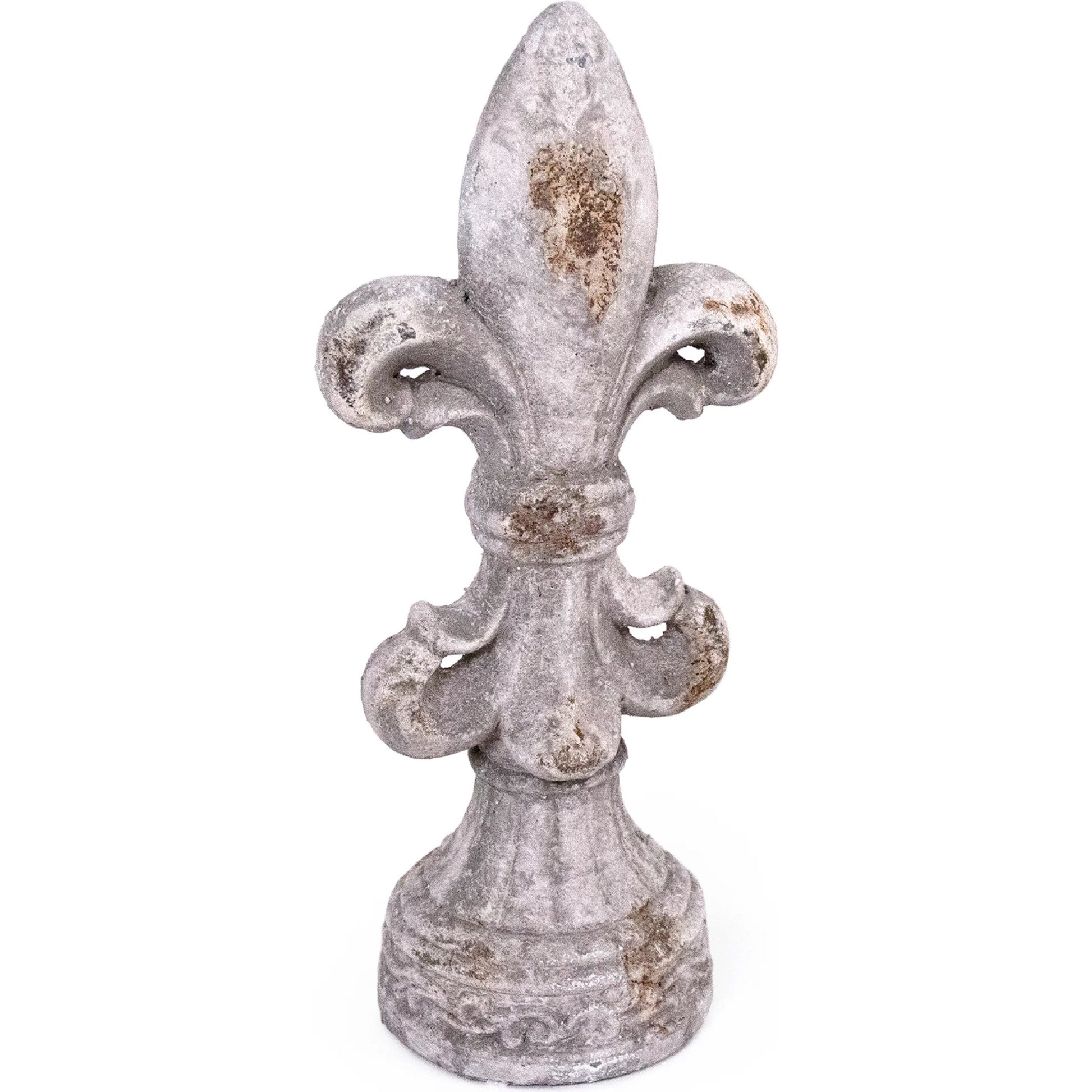 Accent Decor by Zentique in distressed light grey. Made from stoneware in a unique style.