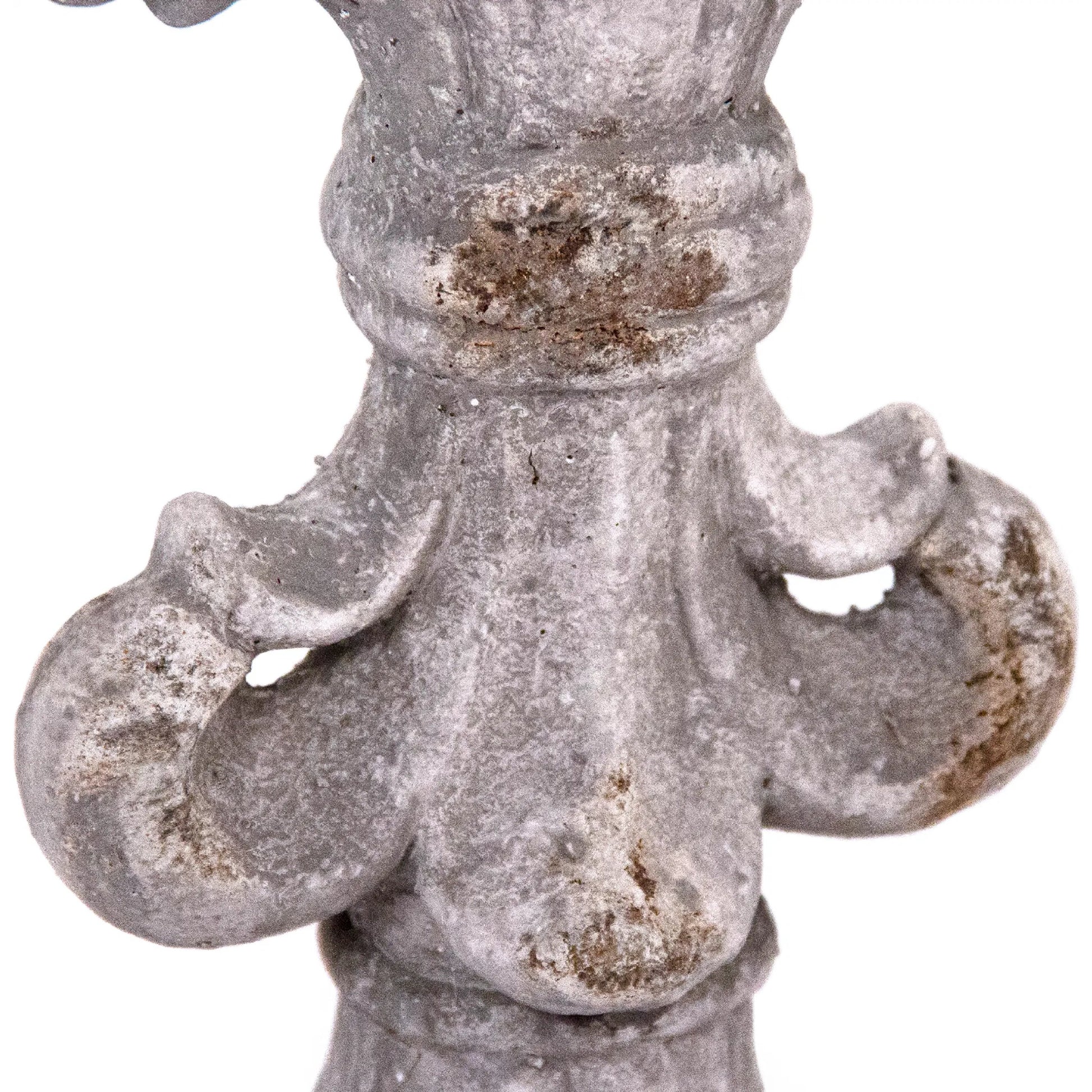 Accent Decor by Zentique in distressed light grey. Made from stoneware in a unique style.