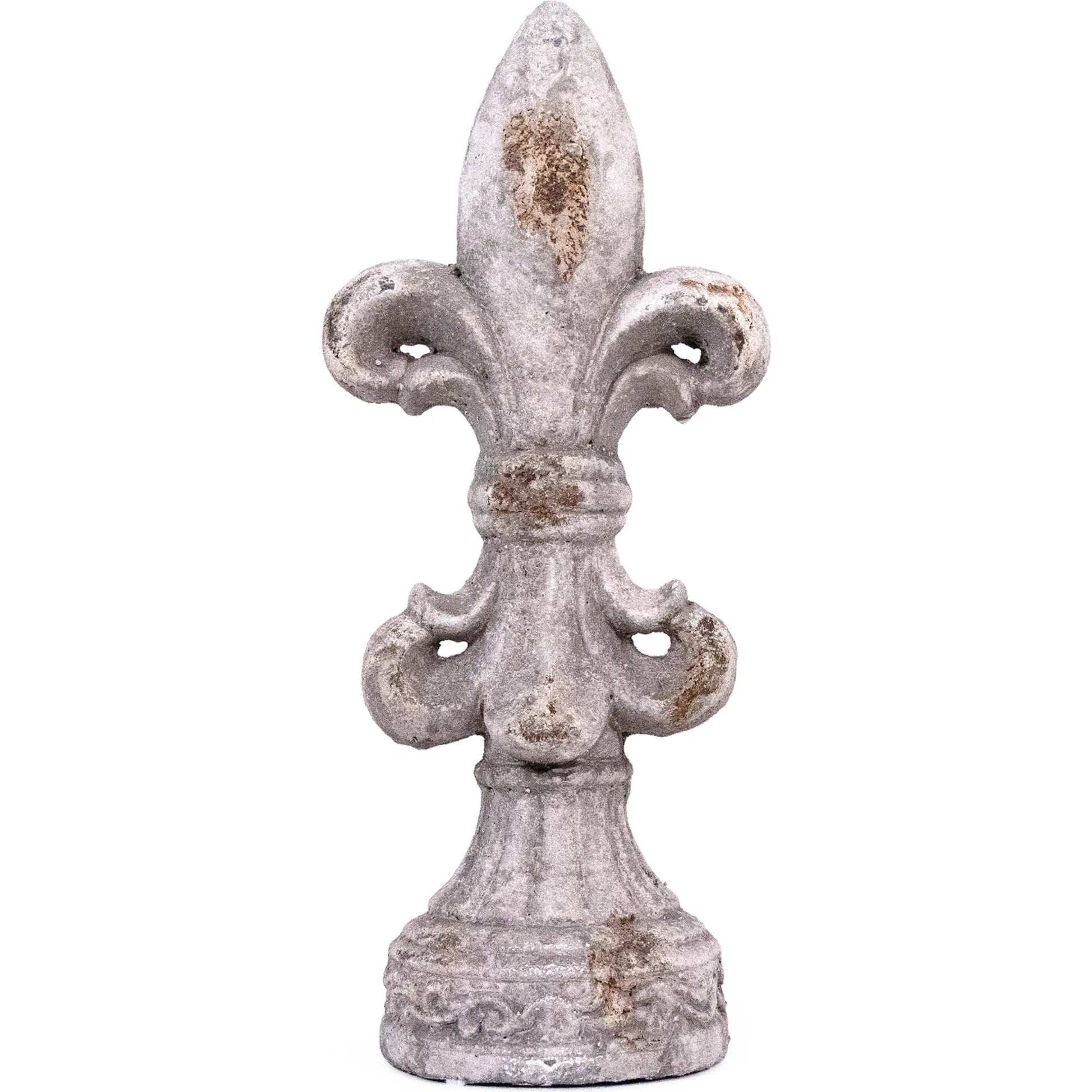Accent Decor by Zentique in distressed light grey. Made from stoneware in a unique style.