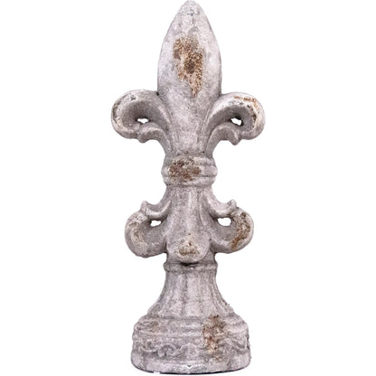 Accent Decor by Zentique in distressed light grey. Made from stoneware in a unique style.