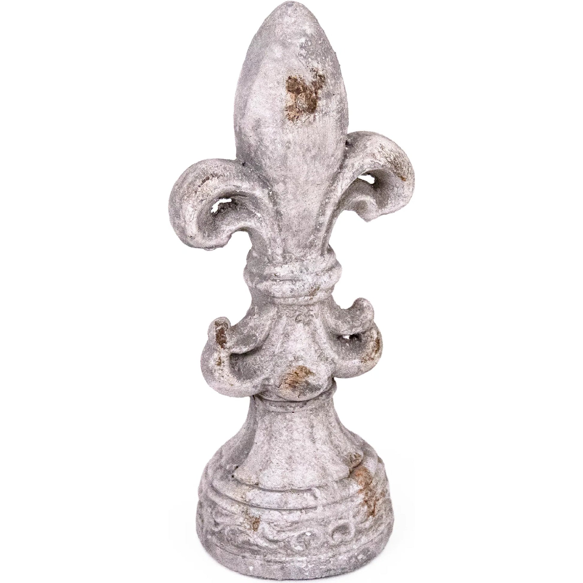 Accent Decor by Zentique in distressed light grey. Made from stoneware in a unique style.