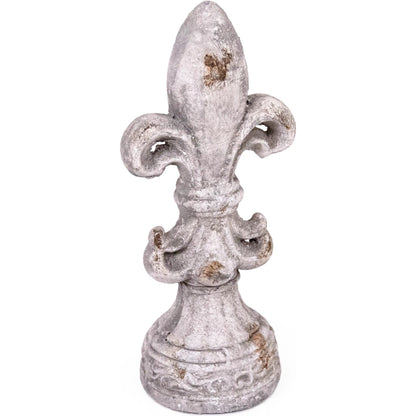 Accent Decor by Zentique in distressed light grey. Made from stoneware in a unique style.