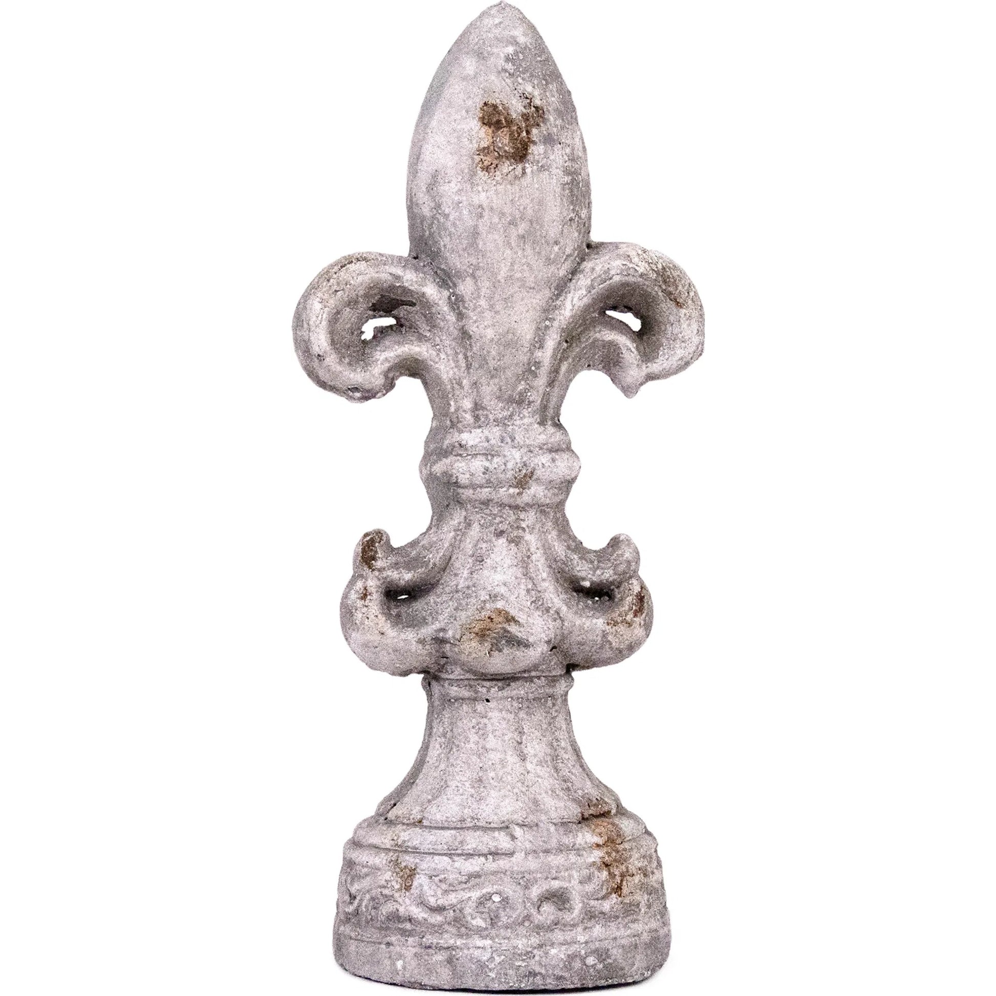 Accent Decor by Zentique in distressed light grey. Made from stoneware in a unique style.