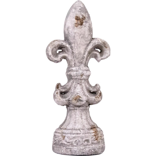 Accent Decor by Zentique in distressed light grey. Made from stoneware in a unique style.