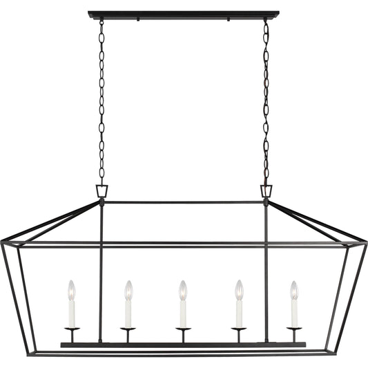Dianna Five Light Medium Linear Chandelier by Visual Comfort & Co.. Made from steel in a unique style.