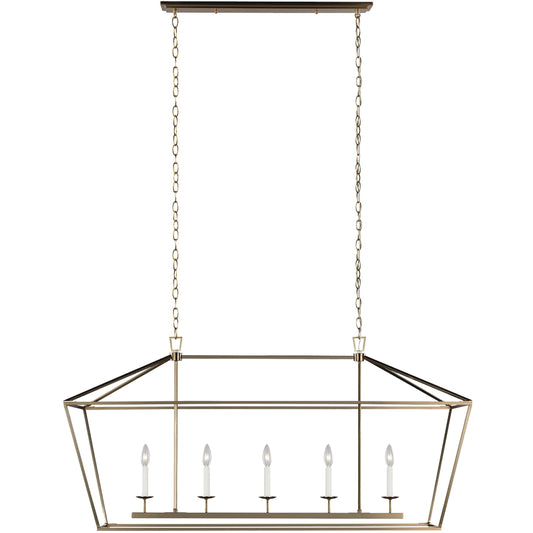 Dianna Five Light Medium Linear Chandelier by Visual Comfort & Co.. Made from steel in a unique style.
