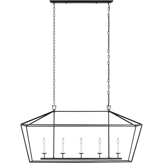 Dianna Five Light Medium Linear Chandelier by Visual Comfort & Co.. Made from steel in a unique style.