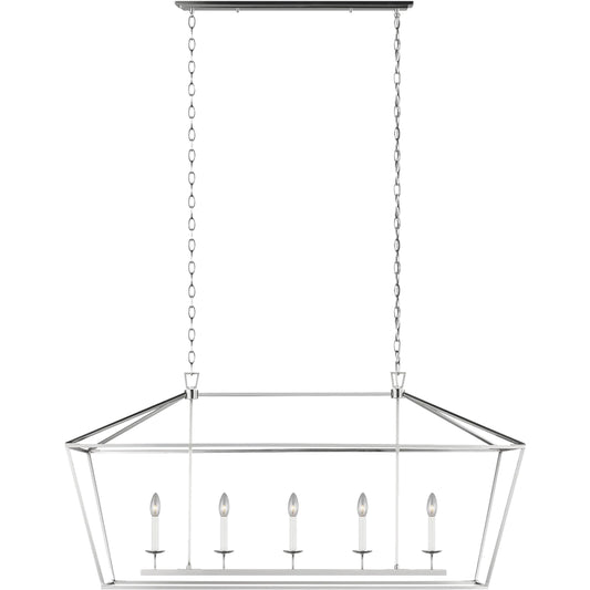 Dianna Five Light Medium Linear Chandelier by Visual Comfort & Co.. Made from steel in a unique style.