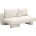 Overlap Armless Loveseat by Caracole in whisper of gold. Made from stone in a transitional style.