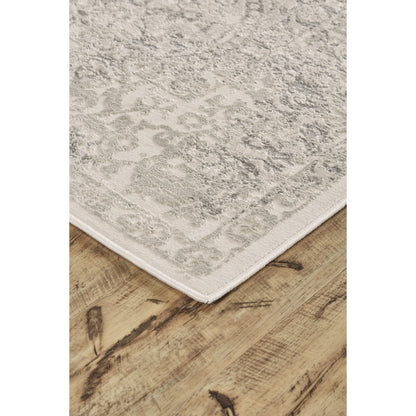 Prasad Rug - 3682F by Feizy in ivory, gray, black. Made from polypropylene, polyester in a unique style.