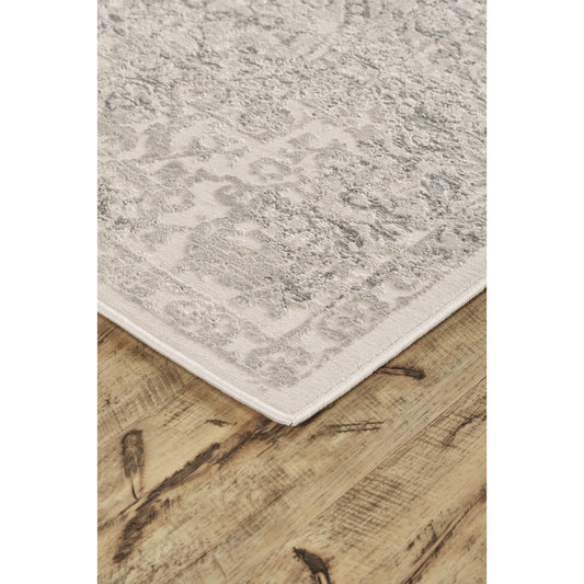 Prasad Rug - 3682F by Feizy in ivory, gray, black. Made from polypropylene, polyester in a unique style.