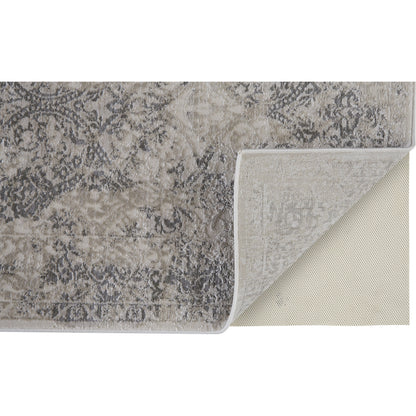 Prasad Rug - 3682F by Feizy in ivory, gray, black. Made from polypropylene, polyester in a unique style.