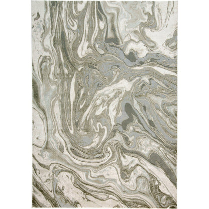 Prasad Rug - 3894F by Feizy in gray, ivory, silver. Made from polypropylene, polyester in a unique style.