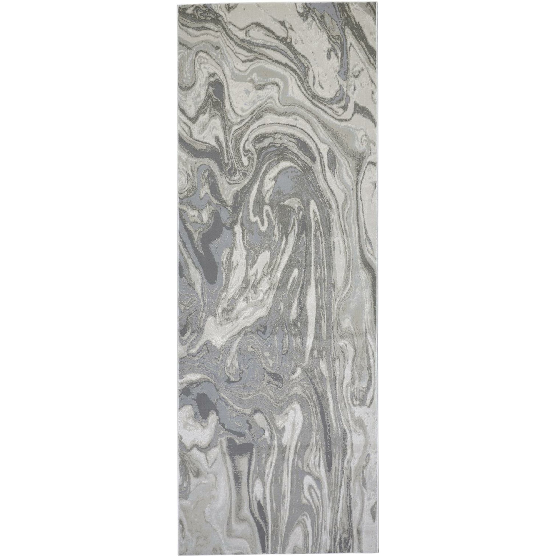 Prasad Rug - 3894F by Feizy in gray, ivory, silver. Made from polypropylene, polyester in a unique style.