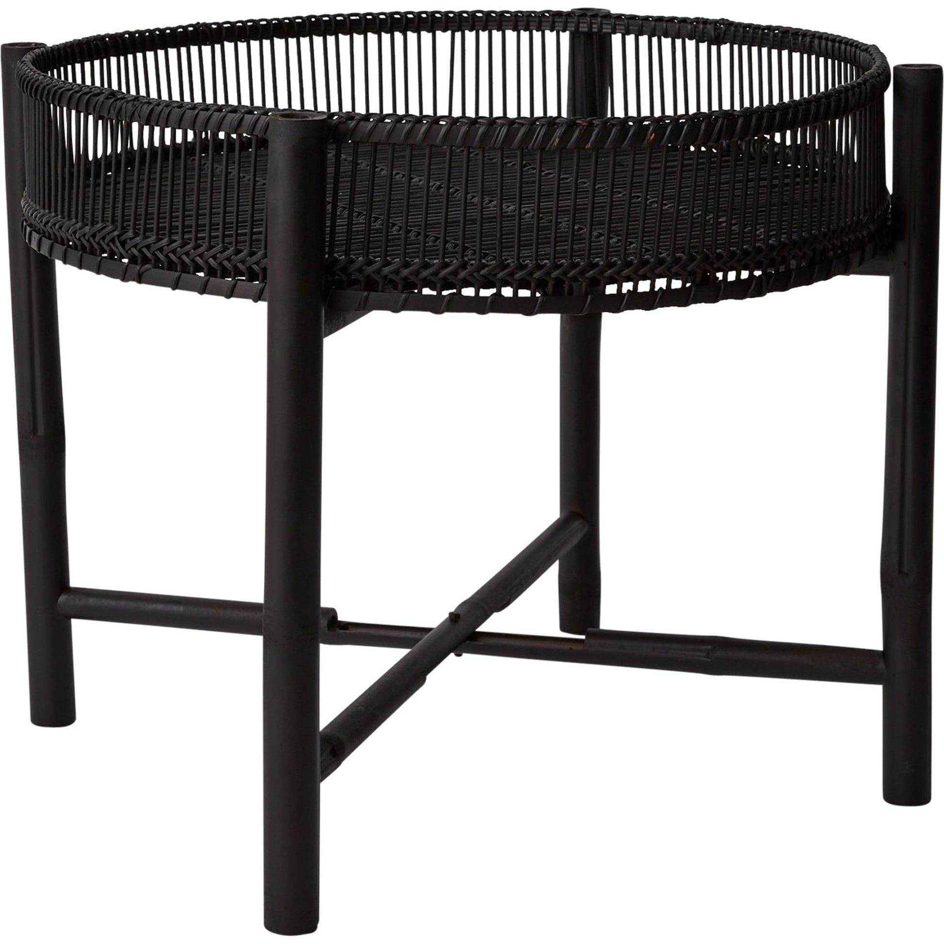 Nash Stand by Accent Decor in black. Made from natural fibers in a cottage & farmhouse style.