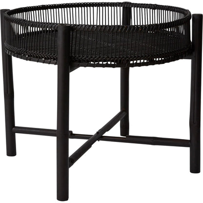 Nash Stand by Accent Decor in black. Made from natural fibers in a cottage & farmhouse style.