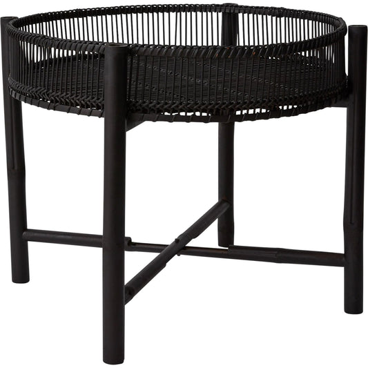 Nash Stand by Accent Decor in black. Made from natural fibers in a cottage & farmhouse style.