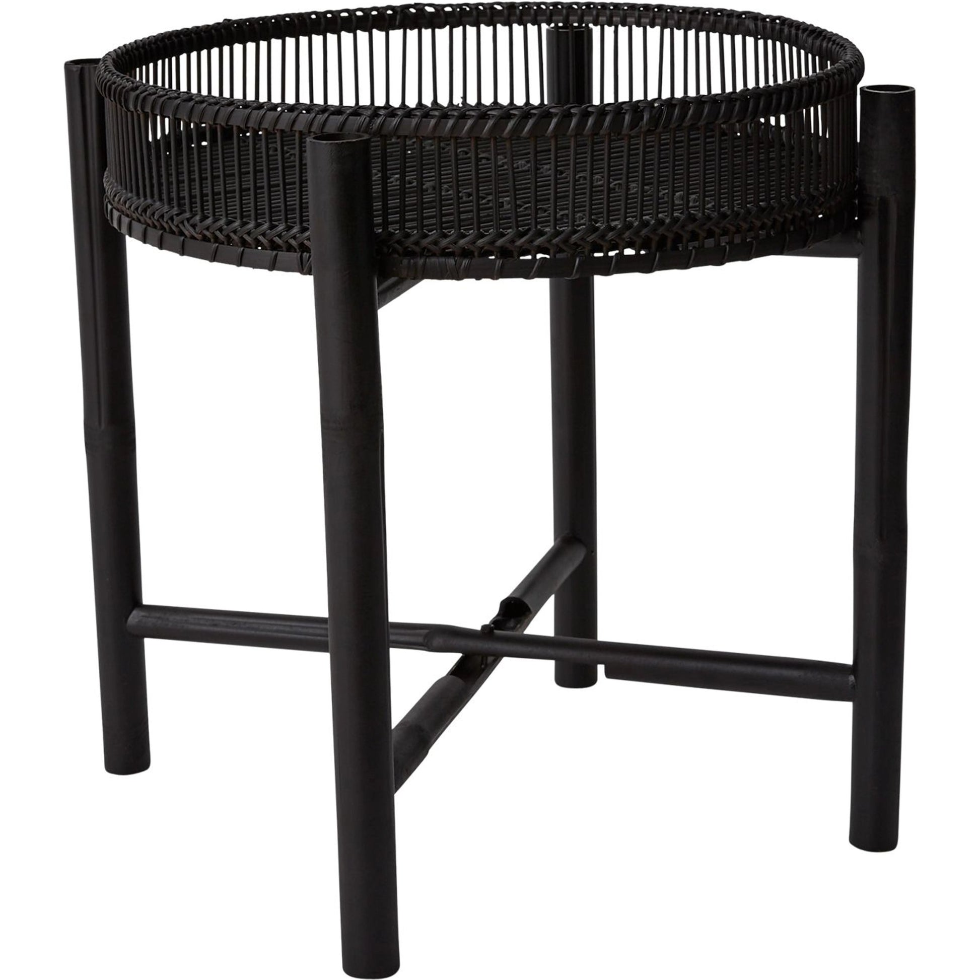Nash Stand by Accent Decor in black. Made from natural fibers in a cottage & farmhouse style.