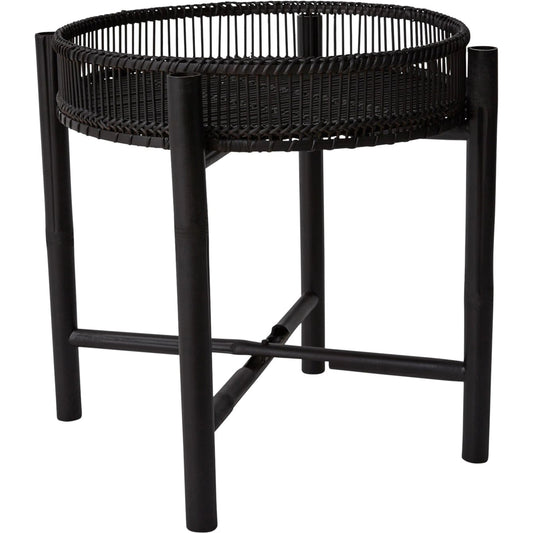 Nash Stand by Accent Decor in black. Made from natural fibers in a cottage & farmhouse style.