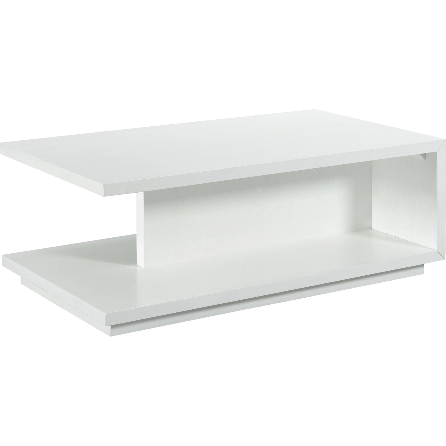 000 SI-2635748 | Primary Silo | Libby Langdon Dune Rectangular Cocktail Table by Fairfield Chair in white and white lacquer. Made from quartered ash solids, veneers in a unique style.