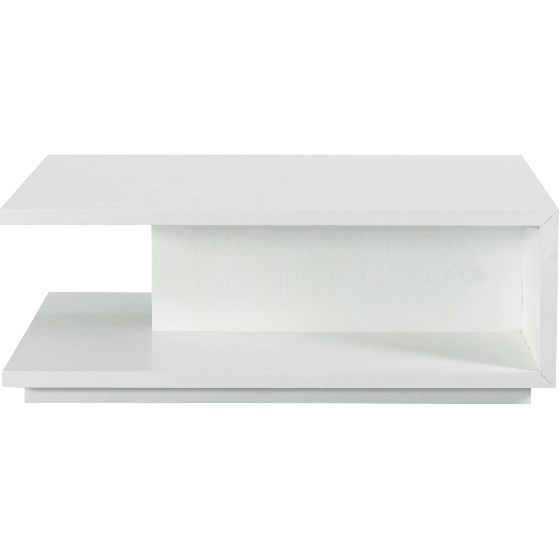 Libby Langdon Dune Rectangular Cocktail Table by Fairfield Chair in white and white lacquer. Made from quartered ash solids, veneers in a unique style.