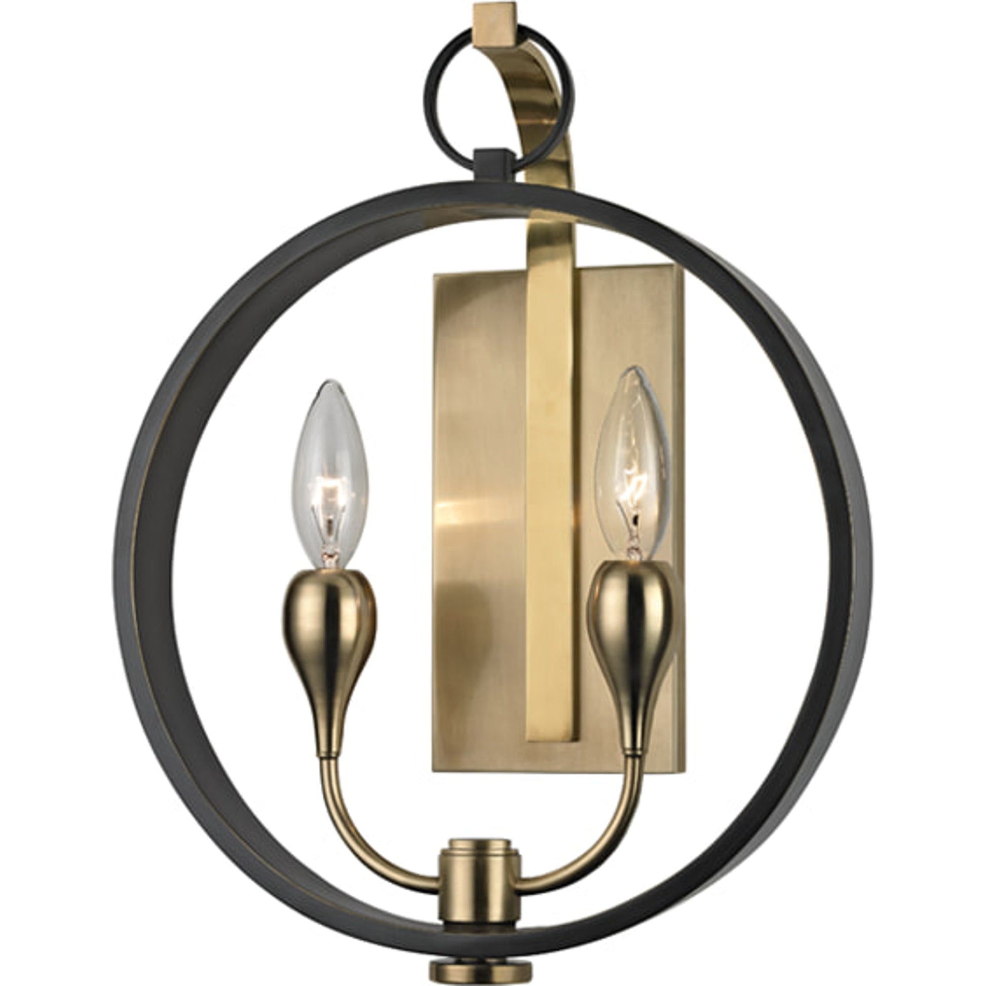 Dresden Wall Sconce by Hudson Valley in polished nickel. Made from brass in a modern style.