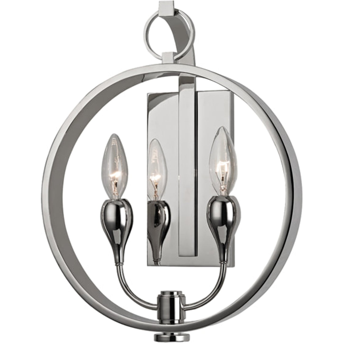 001 S-311452 | Primary Silo | Dresden Wall Sconce by Hudson Valley in polished nickel. Made from brass in a modern style.