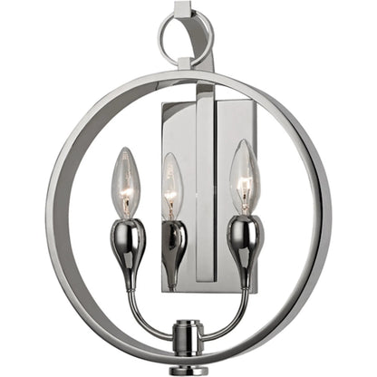 Dresden Wall Sconce by Hudson Valley in polished nickel. Made from brass in a modern style.