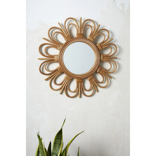 Sante Mirror by Accent Decor in natural. Made from natural fibers in a cottage & farmhouse style.