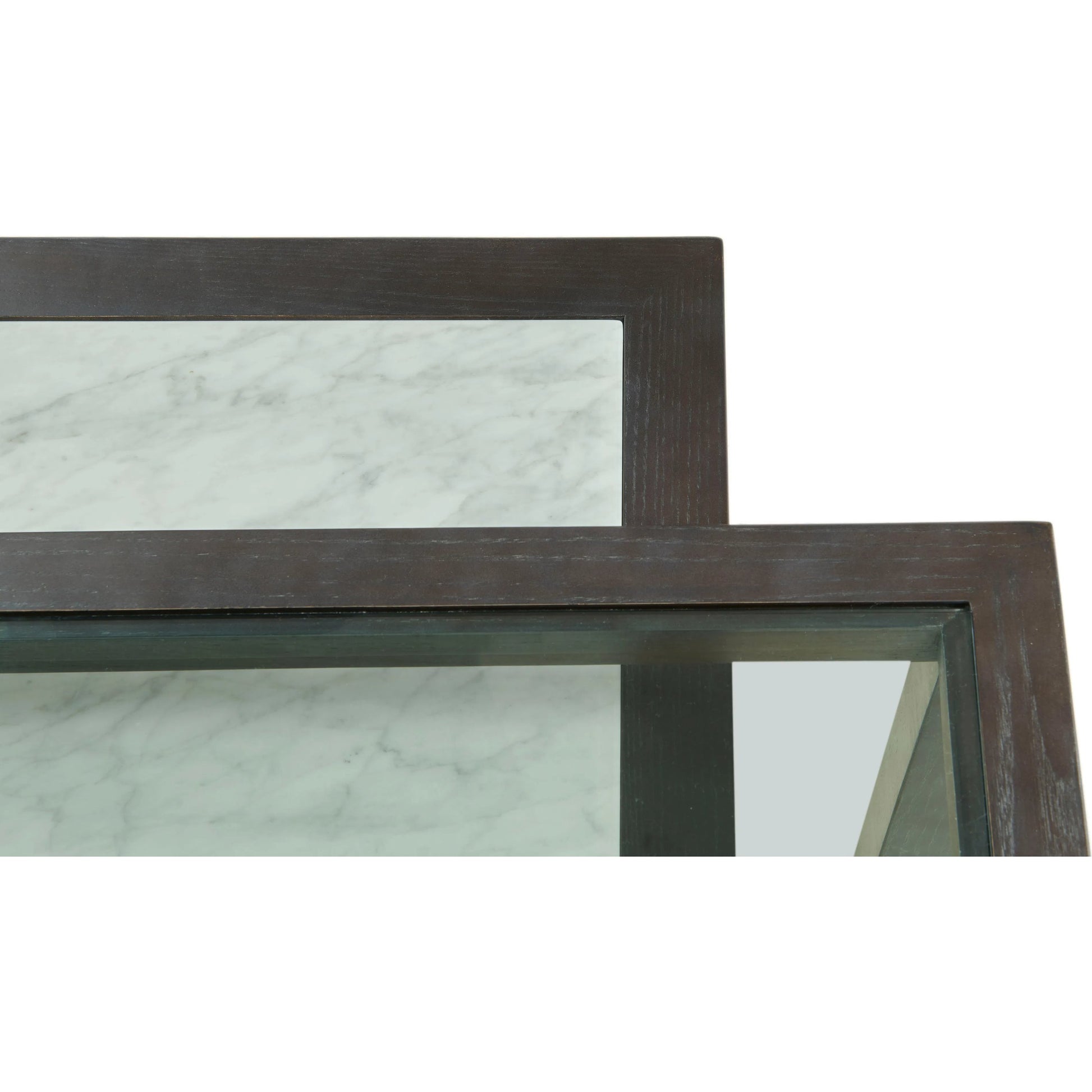 Libby Langdon Gansett Nesting Cocktail Table(s) by Fairfield Chair in brown and dark sable. Made from ash solids in a unique style.