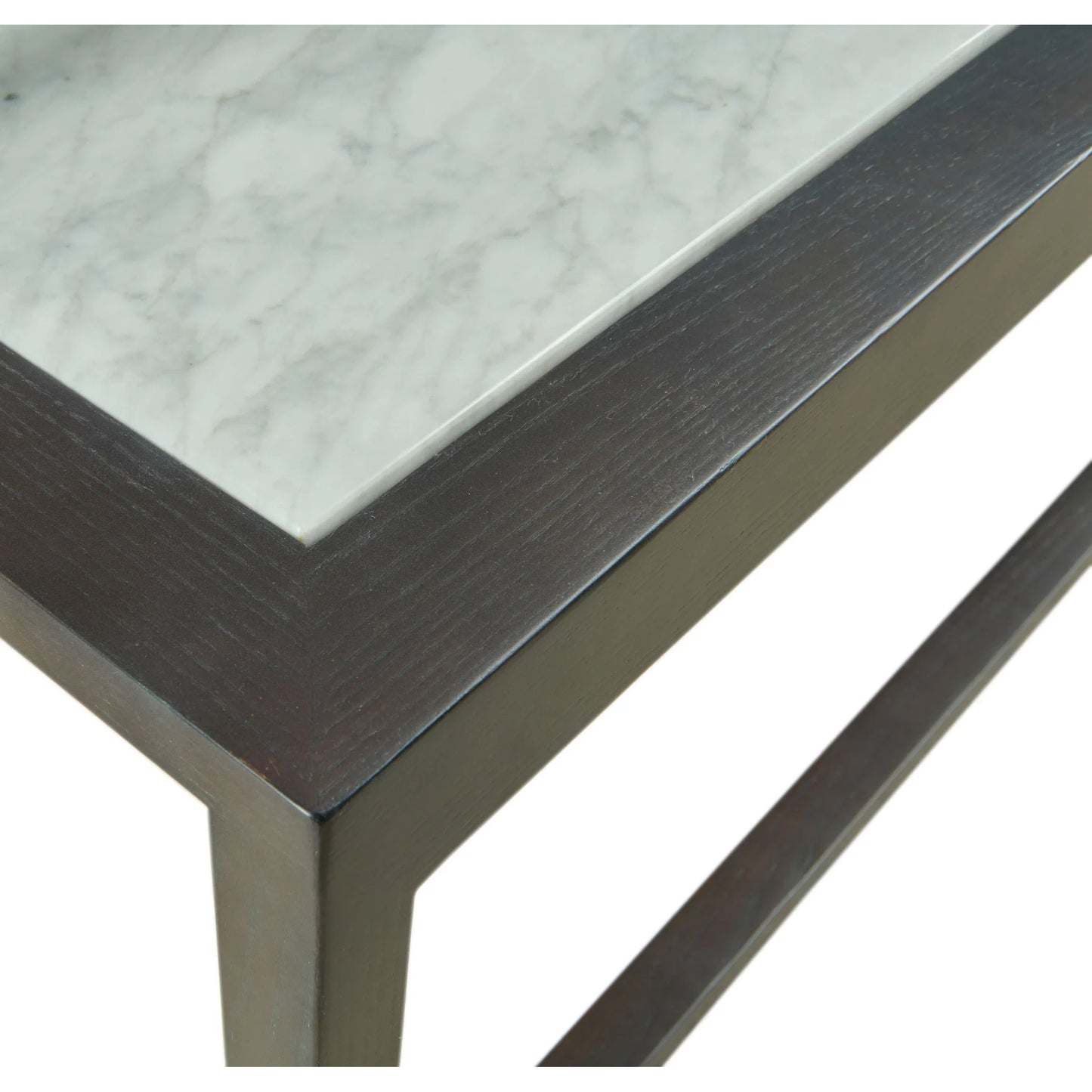 006 SI-2635749 | Closeup | Libby Langdon Gansett Nesting Cocktail Table(s) by Fairfield Chair in brown and dark sable. Made from ash solids in a unique style.
