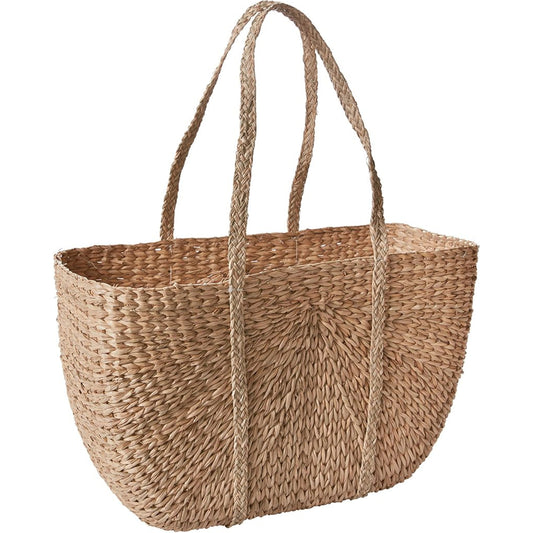Lagom Bag by Accent Decor in tan. Made from natural fibers in a cottage & farmhouse style.