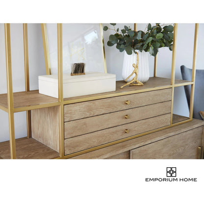 Harrington Box by Global Views. Made from mdf, brass, horse hair, leather cladding in a traditional style.