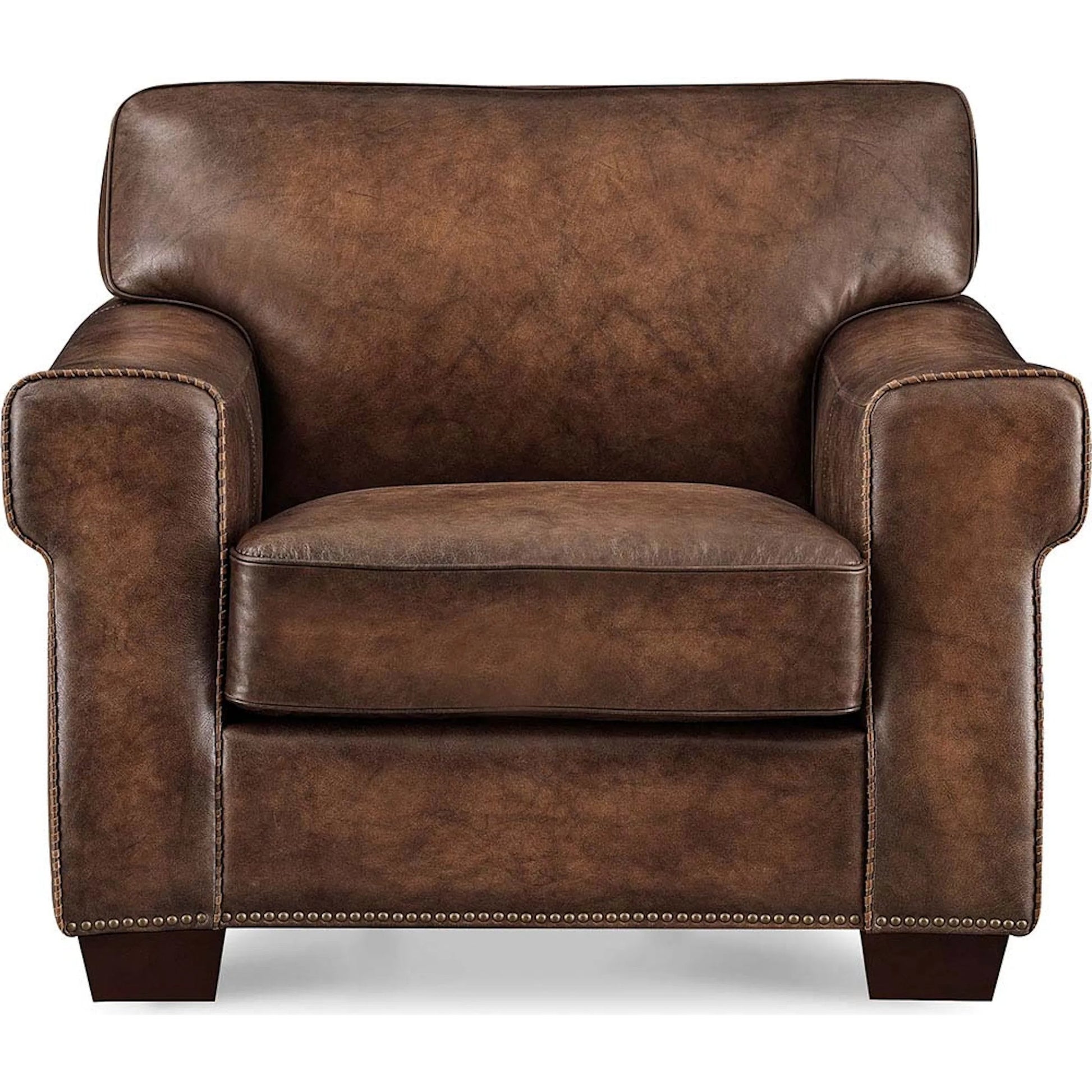 Capri Leather Sofa by Hydeline in russet. Made from full leather, solid hardwood kiln dried in a unique style.