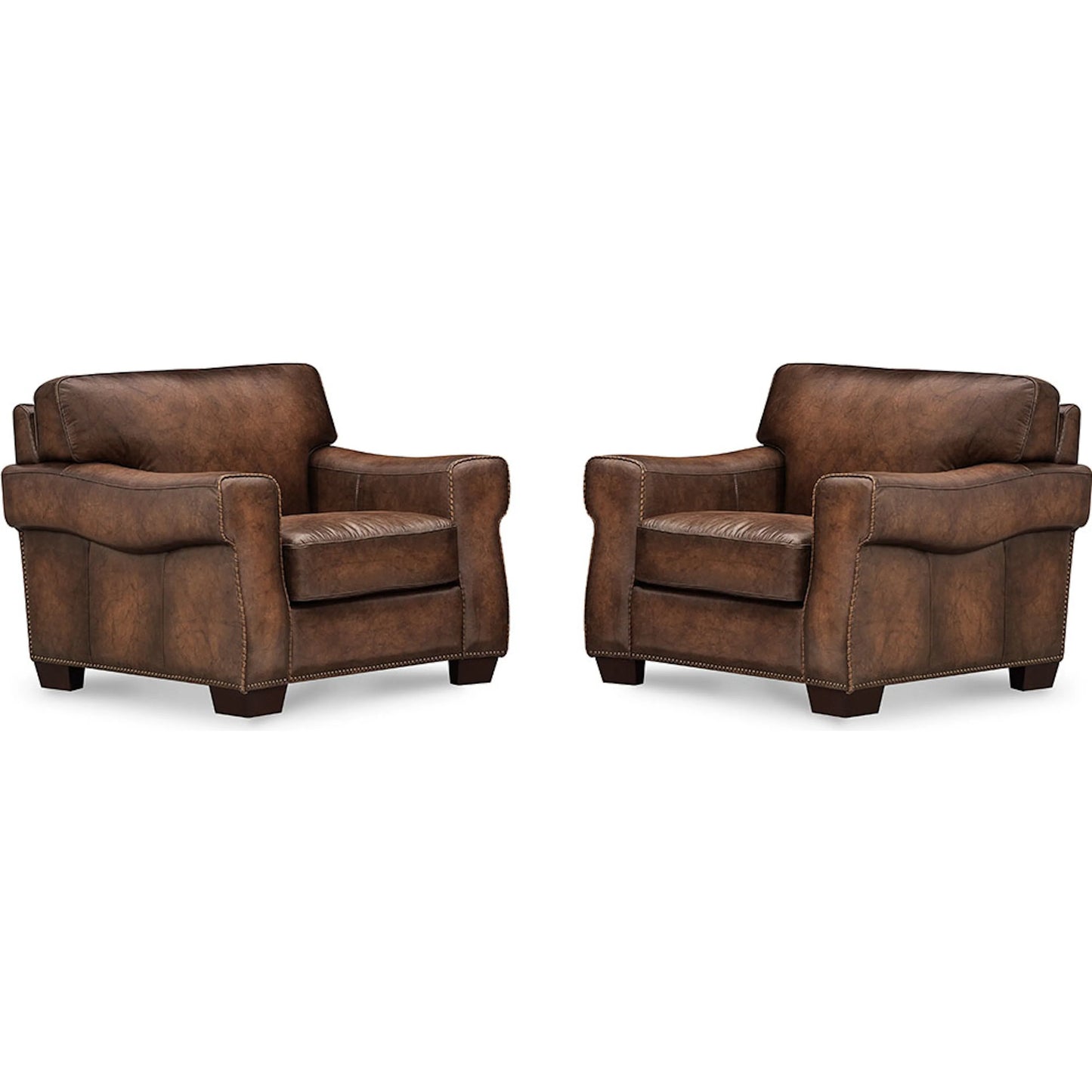 002 SI-2534411 | Additional Silo | Capri Leather Sofa by Hydeline in russet. Made from full leather, solid hardwood kiln dried in a unique style.