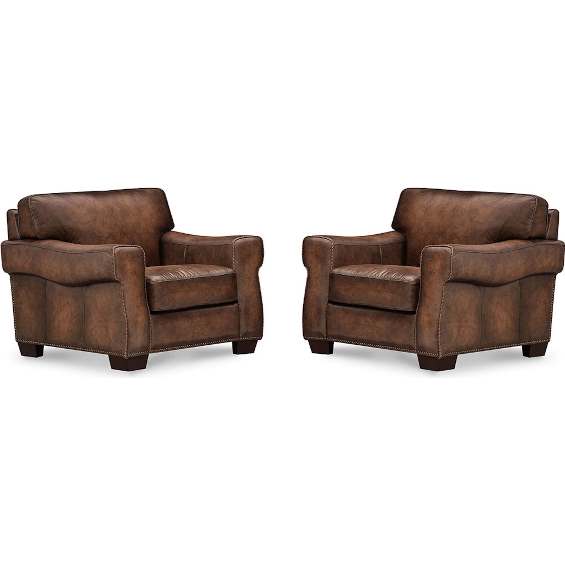 Capri Leather Sofa by Hydeline in russet. Made from full leather, solid hardwood kiln dried in a unique style.