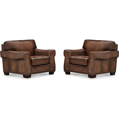 Capri Leather Sofa by Hydeline in russet. Made from full leather, solid hardwood kiln dried in a unique style.