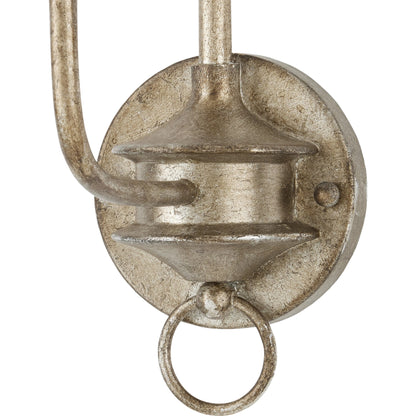 Nottaway Single Wall Sconce by Currey and Company. Made from wrought iron in a traditional style.