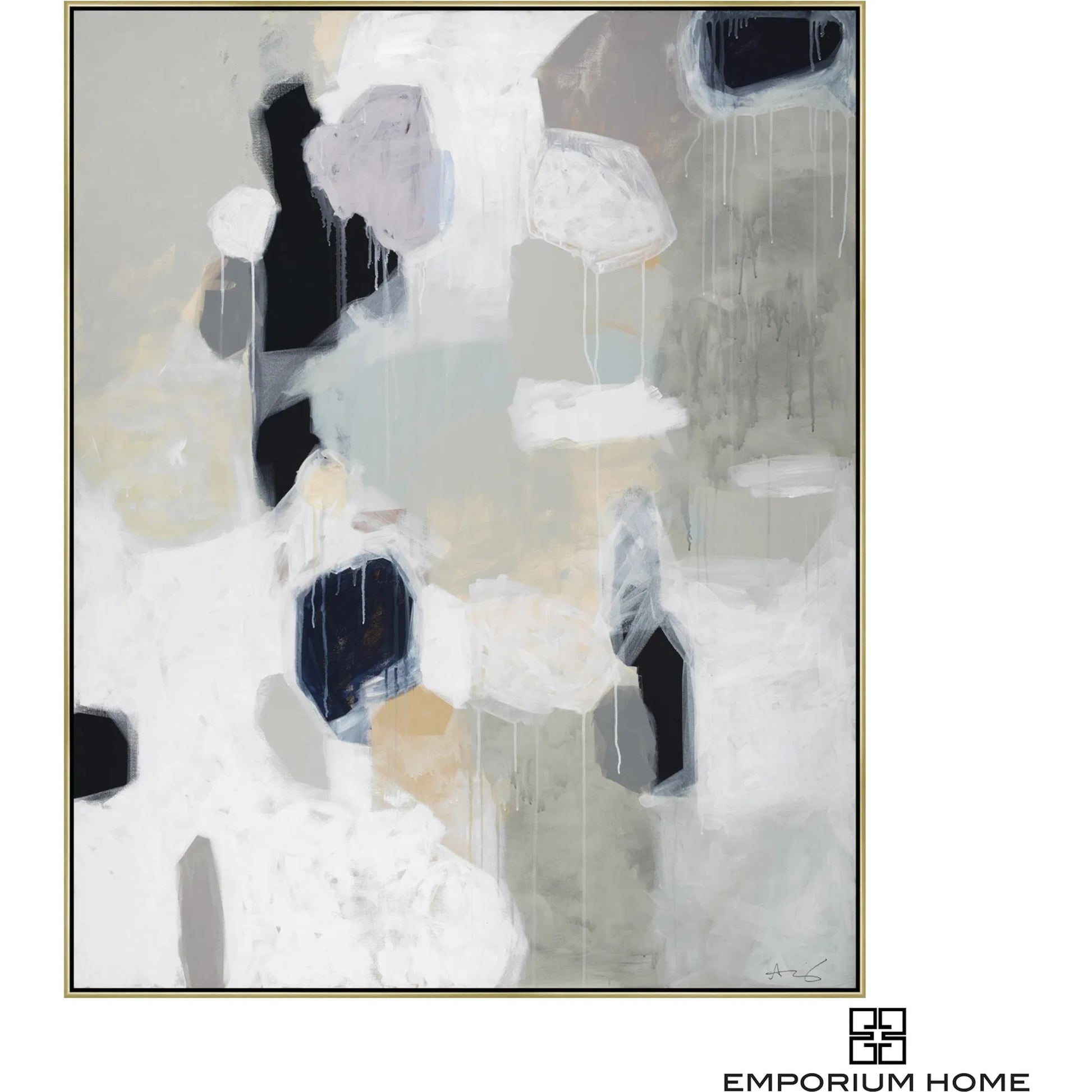 Cashmere Art Canvas I by Global Views. Made from canvas, frame is polyethylene in a eclectic & global style.